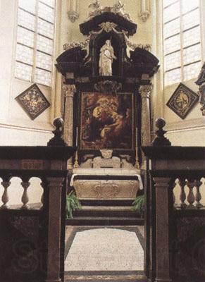 Peter Paul Rubens Rubes'funerary chapel in St Jacob's Church Antwerp,with the artist's (mk01)